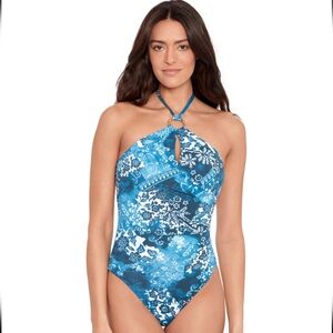 RALPH LAUREN WOMEN'S RING HALTER SWIMSUIT SIZE 10 NWT